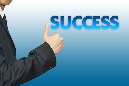 Business man showing thumb upの写真素材