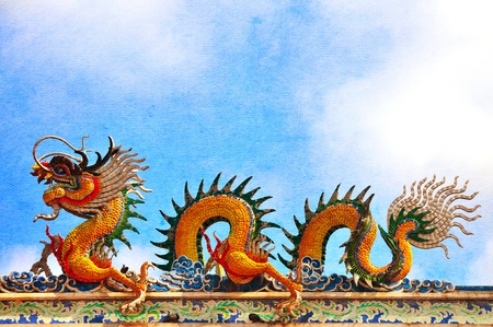 Taken dragon at Nakolsawun, Thailand ,の写真素材