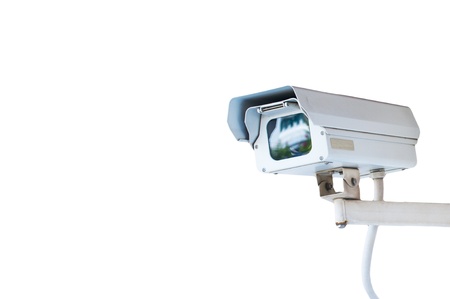 Security Camera or CCTV isolated on white backgroundの写真素材