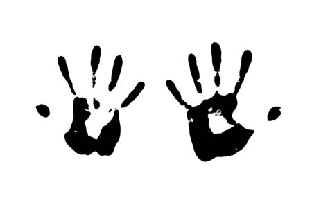 Human hand prints.の写真素材