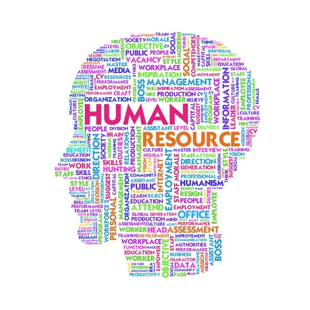 Word cloud business concept, human resource Word cloud business concept, human resource