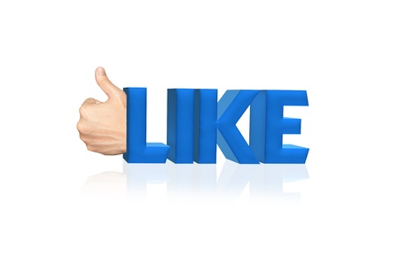 Like word 3d render textの写真素材