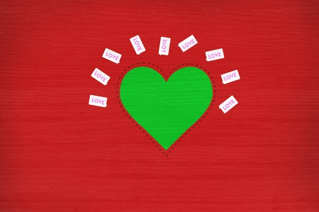 Valentine's day red background with heartsの写真素材