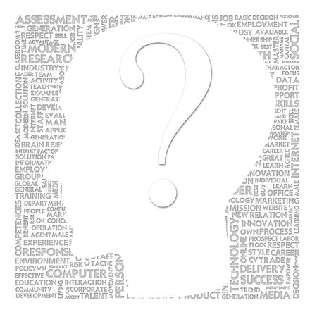 Blank head with question markの写真素材
