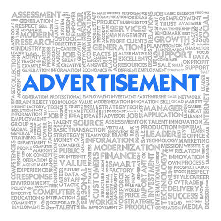 Business word cloud for business concept, Advertisementの写真素材
