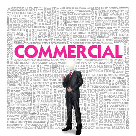 Business word cloud for business concept, Commercialの写真素材