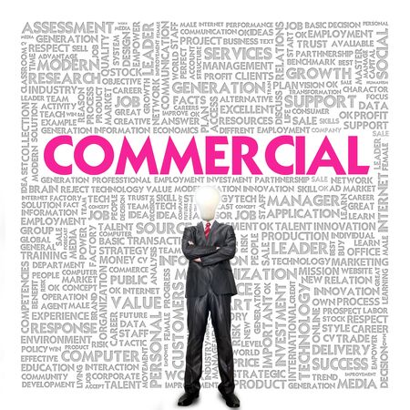 Business word cloud for business concept, Commercialの写真素材