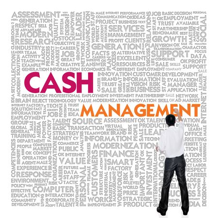 Business word cloud for business concept, Cash managementの写真素材