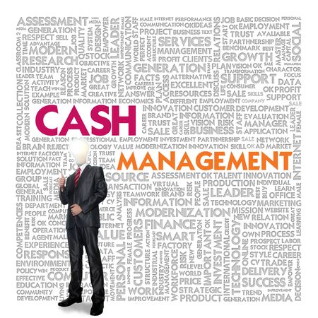 Business word cloud for business concept, Cash managementの写真素材