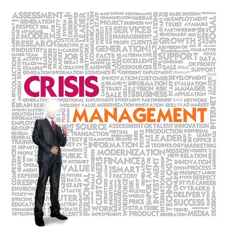 Business word cloud for business concept, Crisis managementの写真素材