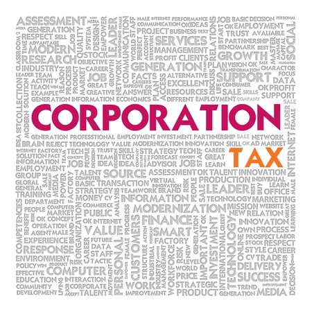 Business word cloud for business concept, TAXの写真素材