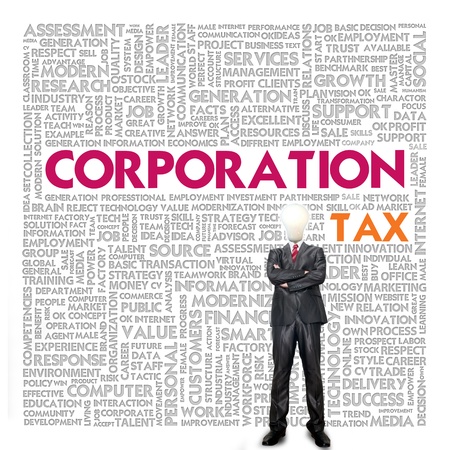 Business word cloud for business concept, TAXの写真素材