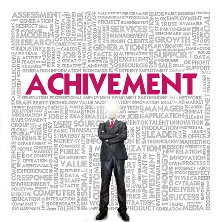 Business word cloud for business concept, Achivementの写真素材