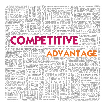 Business word cloud for business concept, competitive advantageの写真素材