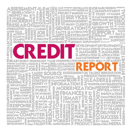 Business word cloud for business concept, Credit Reportの写真素材