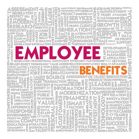 Business word cloud for business concept, Employee Benefitの写真素材