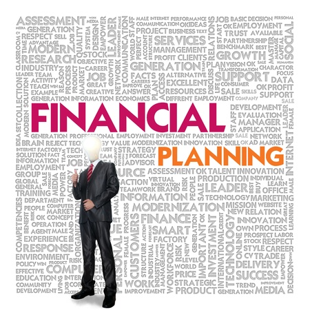Business word cloud for business concept, Financial Planningの写真素材