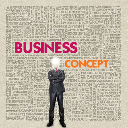 Business word cloud for business and finance concept, Business Meetingの写真素材
