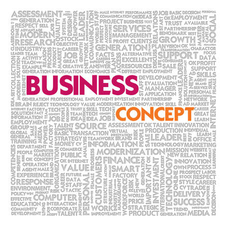 Business word cloud for business and finance concept, Business Meetingの写真素材