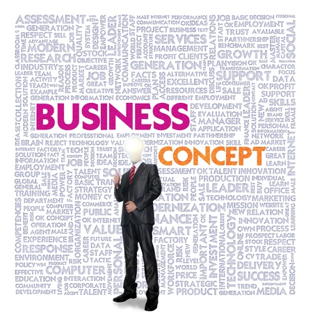 Business word cloud for business and finance concept, Business Meetingの写真素材