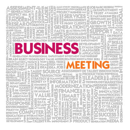 Business word cloud for business and finance concept, Business Meetingの写真素材