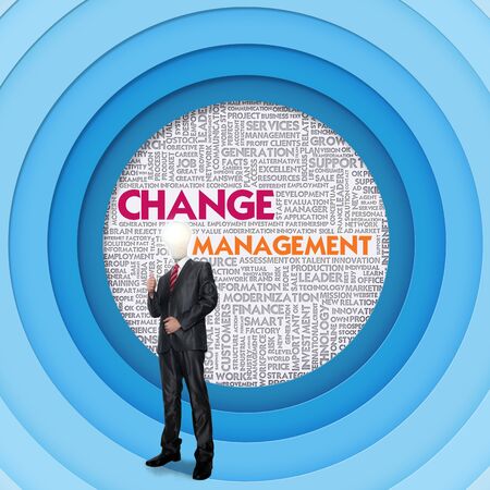 Business word cloud for business concept, Change Managementの写真素材