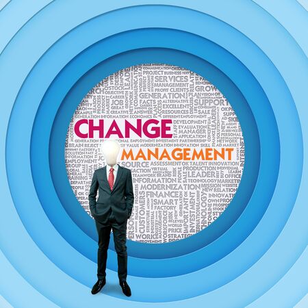 Business word cloud for business concept, Change Managementの写真素材
