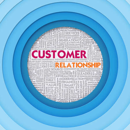 Business word cloud for business concept, Customer relationshipの写真素材