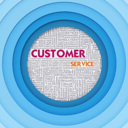 Business word cloud for business and finance concept, Customer Serviceの写真素材