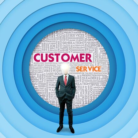 Business word cloud for business and finance concept, Customer Serviceの写真素材