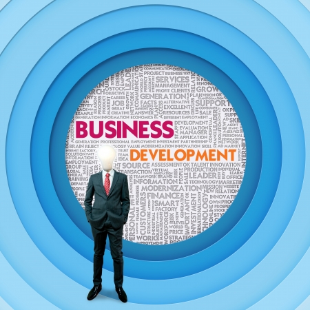 Business word cloud for business and finance concept, Communicationの写真素材