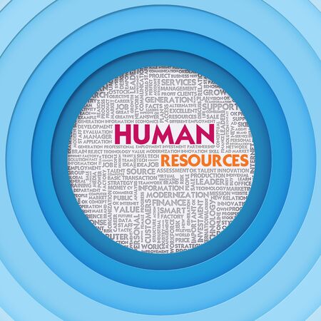 Business word cloud for business concept, Human resourceの写真素材