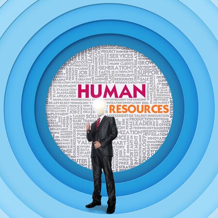 Business word cloud for business concept, Human resourceの写真素材