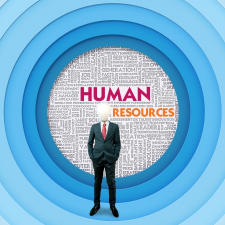 Business word cloud for business concept, Human resourceの写真素材