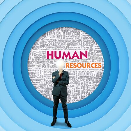 Business word cloud for business concept, Human resourceの写真素材