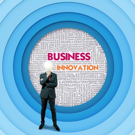 Business word cloud for business and finance concept, Business Innovationの写真素材