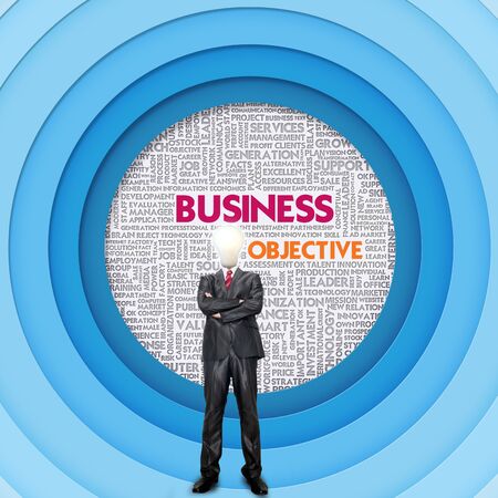 Business word cloud for business and finance concept, Business Objectiveの写真素材