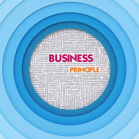 Business word cloud for business concept, Business Principleの写真素材