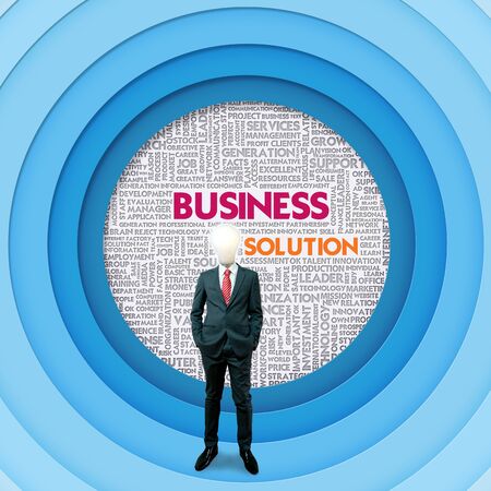 Business word cloud for business and finance concept, Business Innovationの写真素材