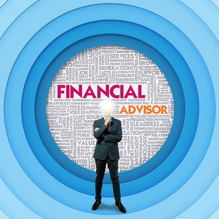 Business word cloud for business concept, Financial Advisorの写真素材