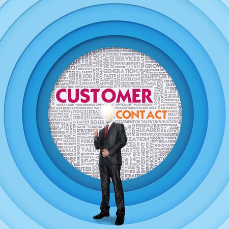 Business word cloud for business concept, Customer Contactの写真素材