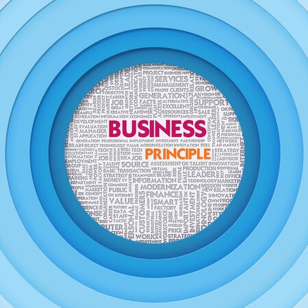 Business word cloud for business concept, Business Principleの写真素材