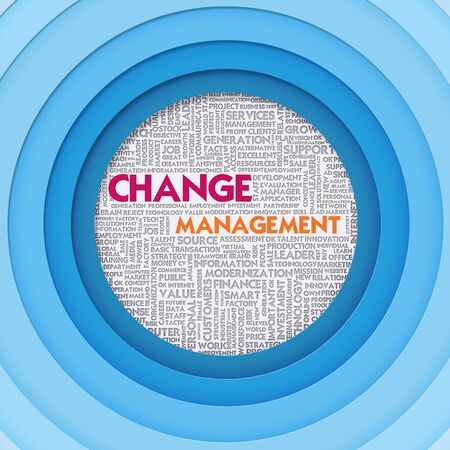 Business word cloud for business concept, Change Managementの写真素材