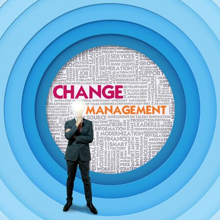 Business word cloud for business concept, Change Managementの写真素材