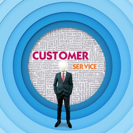 Business word cloud for business concept, Customer Serviceの写真素材