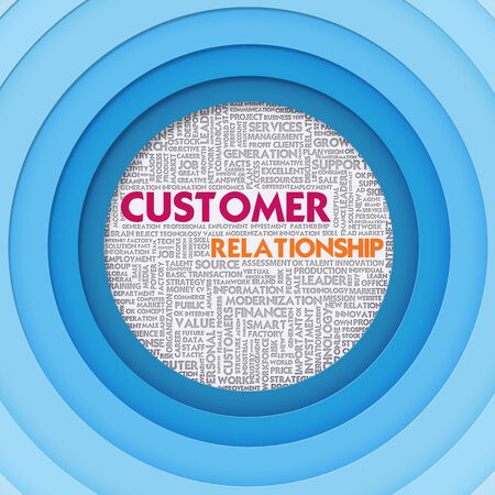 Business word cloud for business concept, Customer Relationshipの写真素材