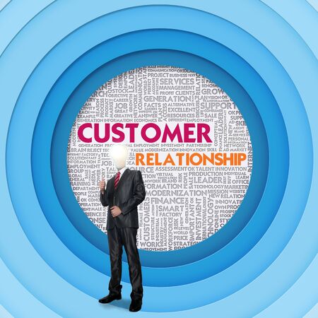 Business word cloud for business concept, Customer Relationshipの写真素材