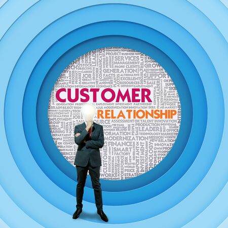 Business word cloud for business concept, Customer Relationshipの写真素材