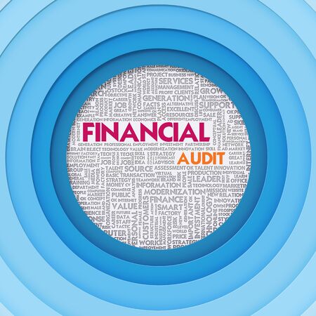 Business word cloud for business concept, Financial auditの写真素材
