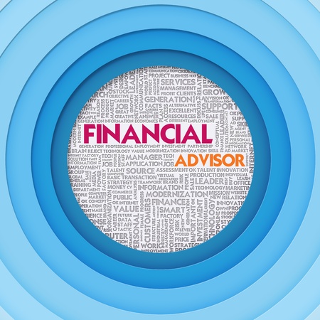 Business word cloud for business concept, Financial Advisorの写真素材